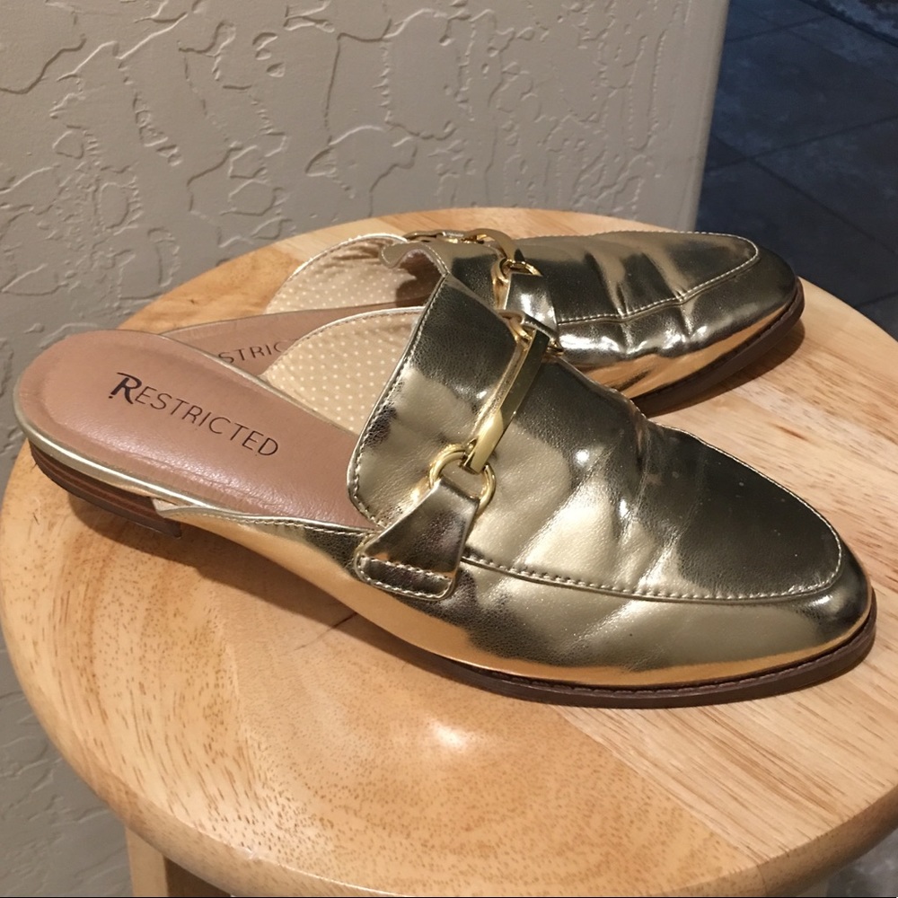 Restricted Gold Loafers
